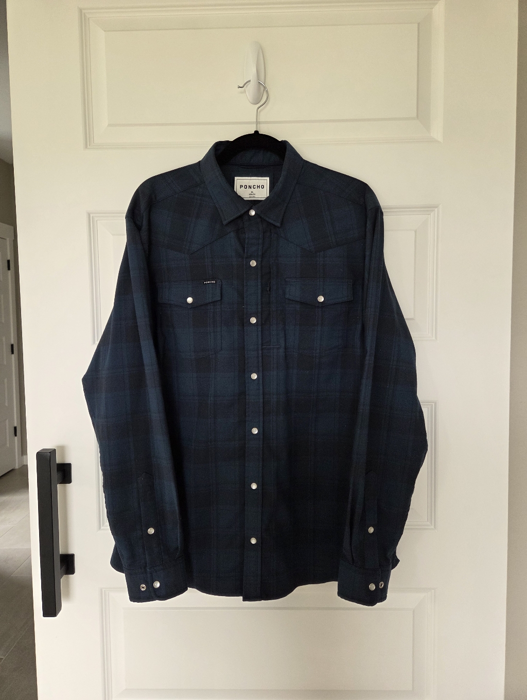 Poncho Blue Plaid Button Up Shirt